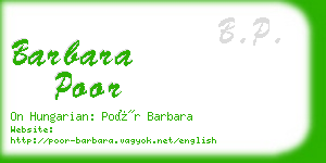 barbara poor business card